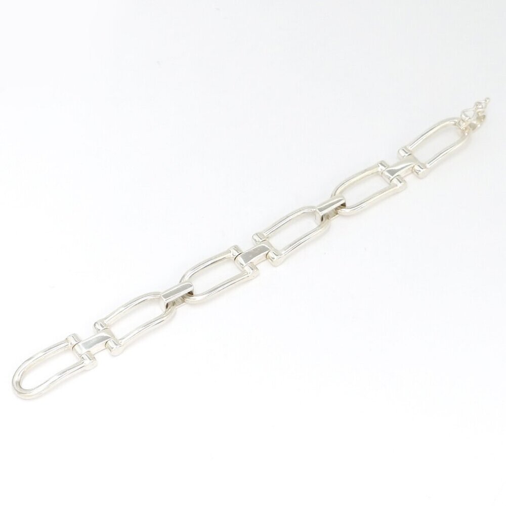 GUCCI Horsebit Chain Bracelet 7" Silver 925 Auth w/Box k11014 - Picture 3 of 6